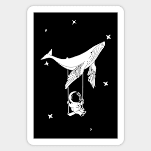 Astronaut Swings with whale Magnet